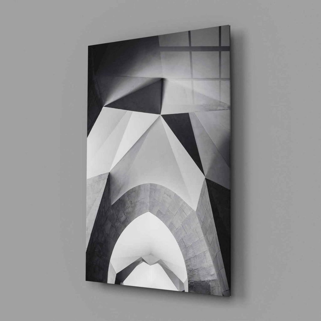 Architectural Geometric Shapes Glass Wall Art - New Age Realms