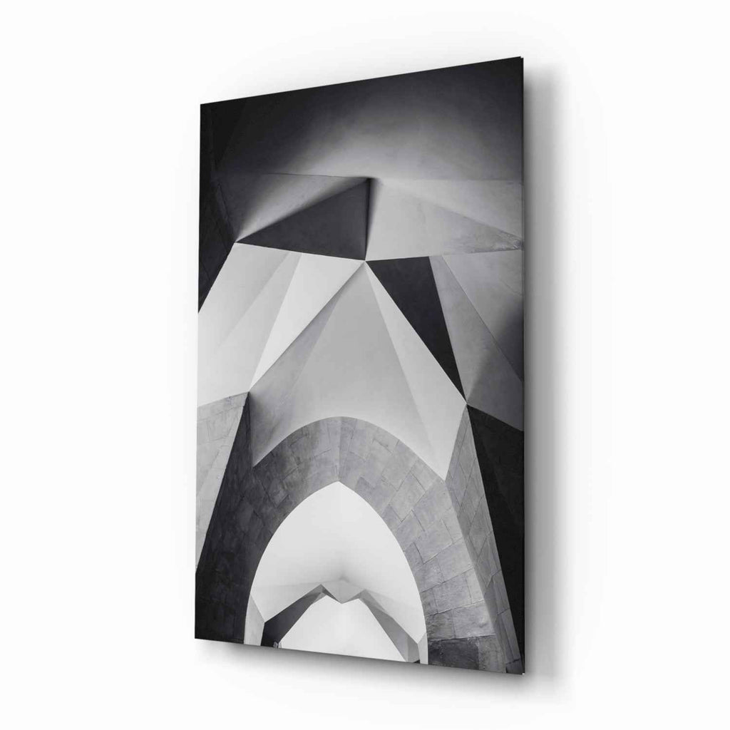 Architectural Geometric Shapes Glass Wall Art - New Age Realms