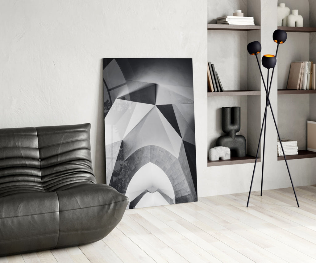 Architectural Geometric Shapes Glass Wall Art - New Age Realms