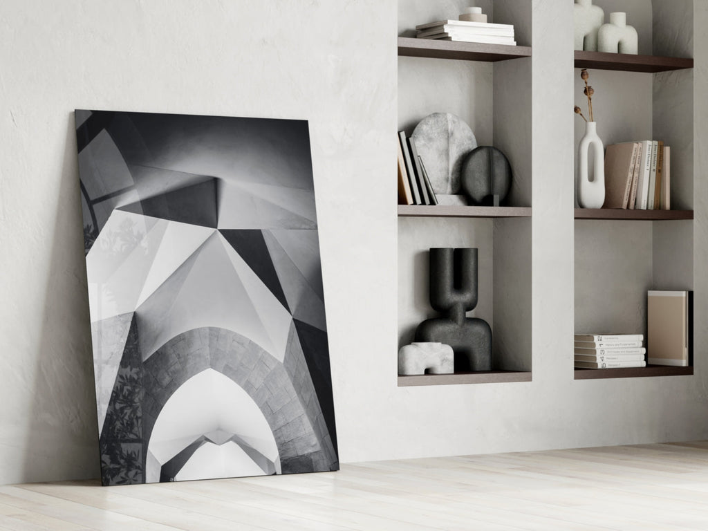 Architectural Geometric Shapes Glass Wall Art - New Age Realms