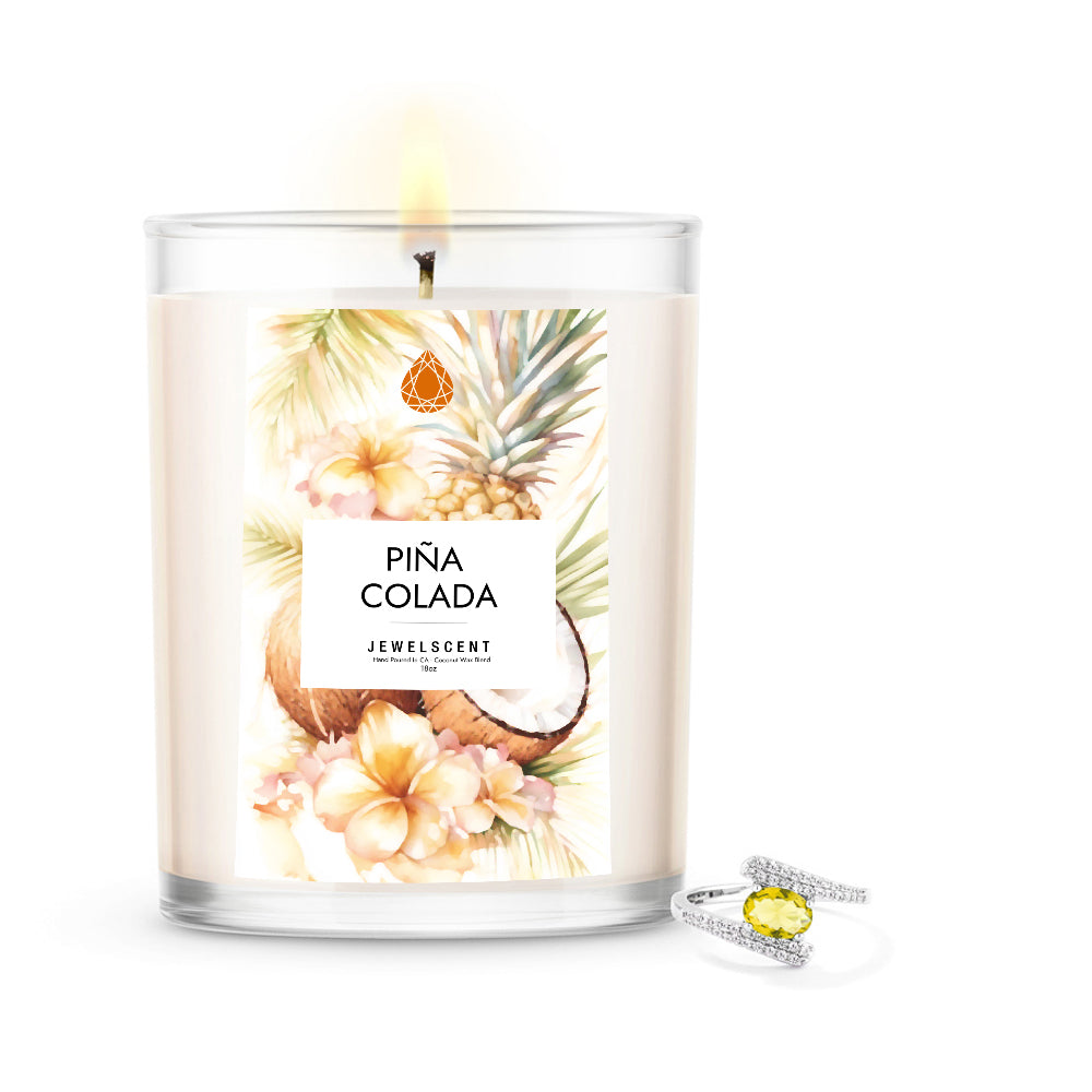 Pina Colada 18oz Mystery Jewelry Candle - New Age Realms