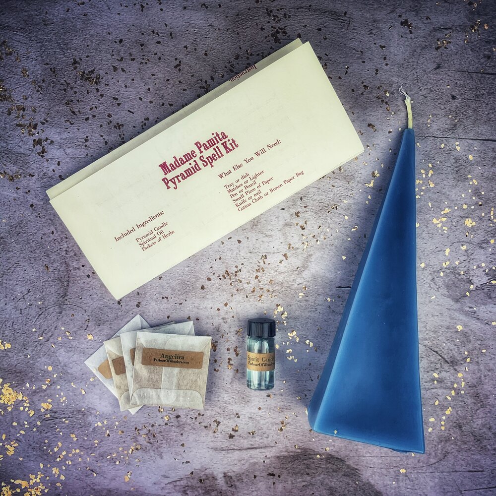 Pyramid of Power Candle Spell Kit - Long-Lasting Success & Stability - New Age Realms