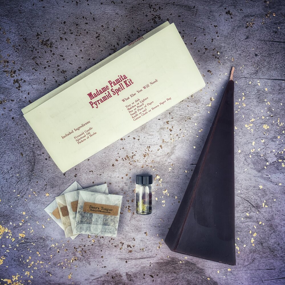 Pyramid of Power Candle Spell Kit - Long-Lasting Success & Stability - New Age Realms