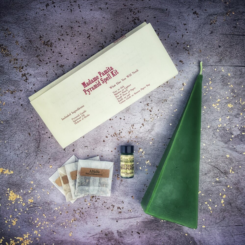 Pyramid of Power Candle Spell Kit - Long-Lasting Success & Stability - New Age Realms