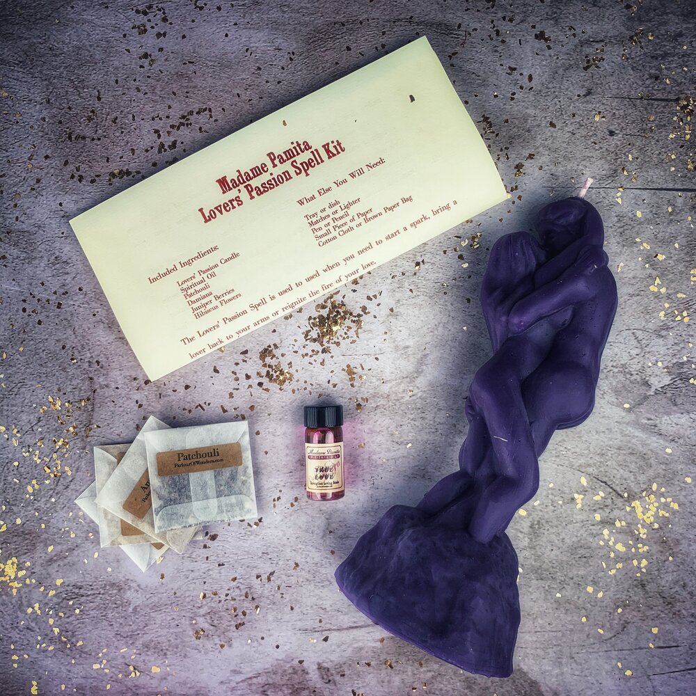 Lovers Passion Candle Spell Kit - Ignite Romance & Desire - New Age Realms