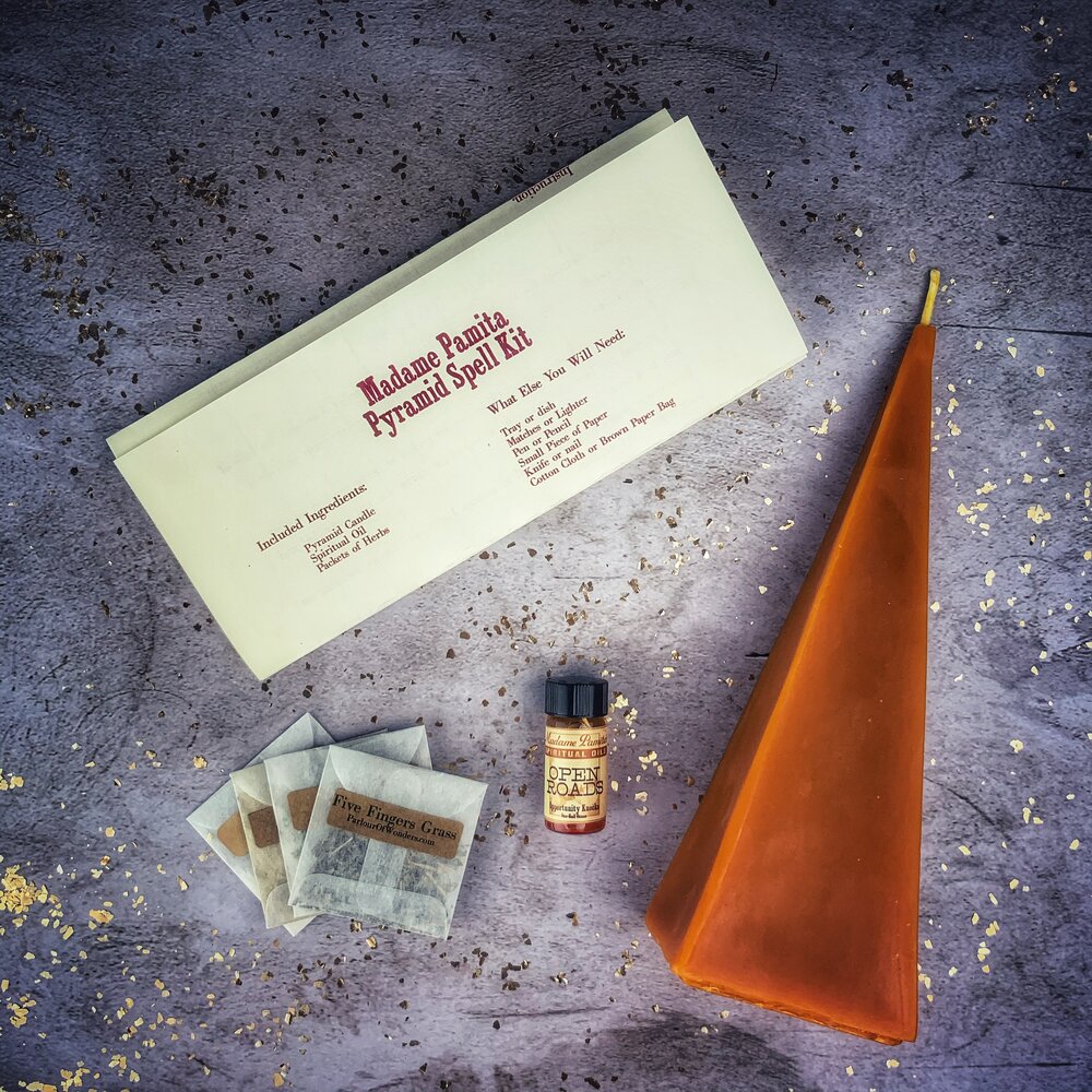 Pyramid of Power Candle Spell Kit - Long-Lasting Success & Stability - New Age Realms