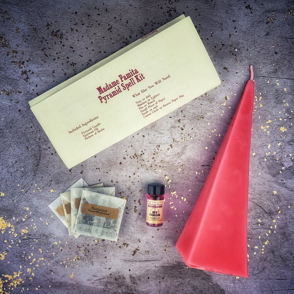 Pyramid of Power Candle Spell Kit - Long-Lasting Success & Stability - New Age Realms