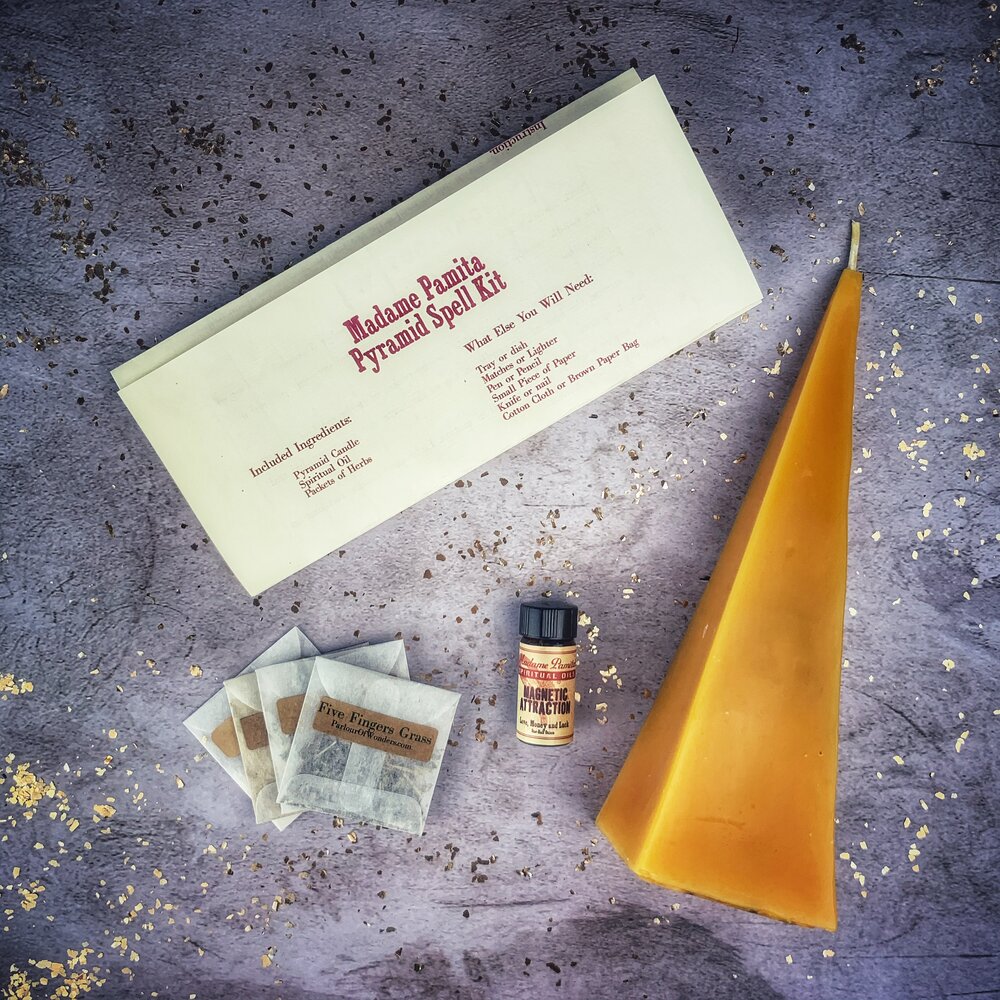 Pyramid of Power Candle Spell Kit - Long-Lasting Success & Stability - New Age Realms