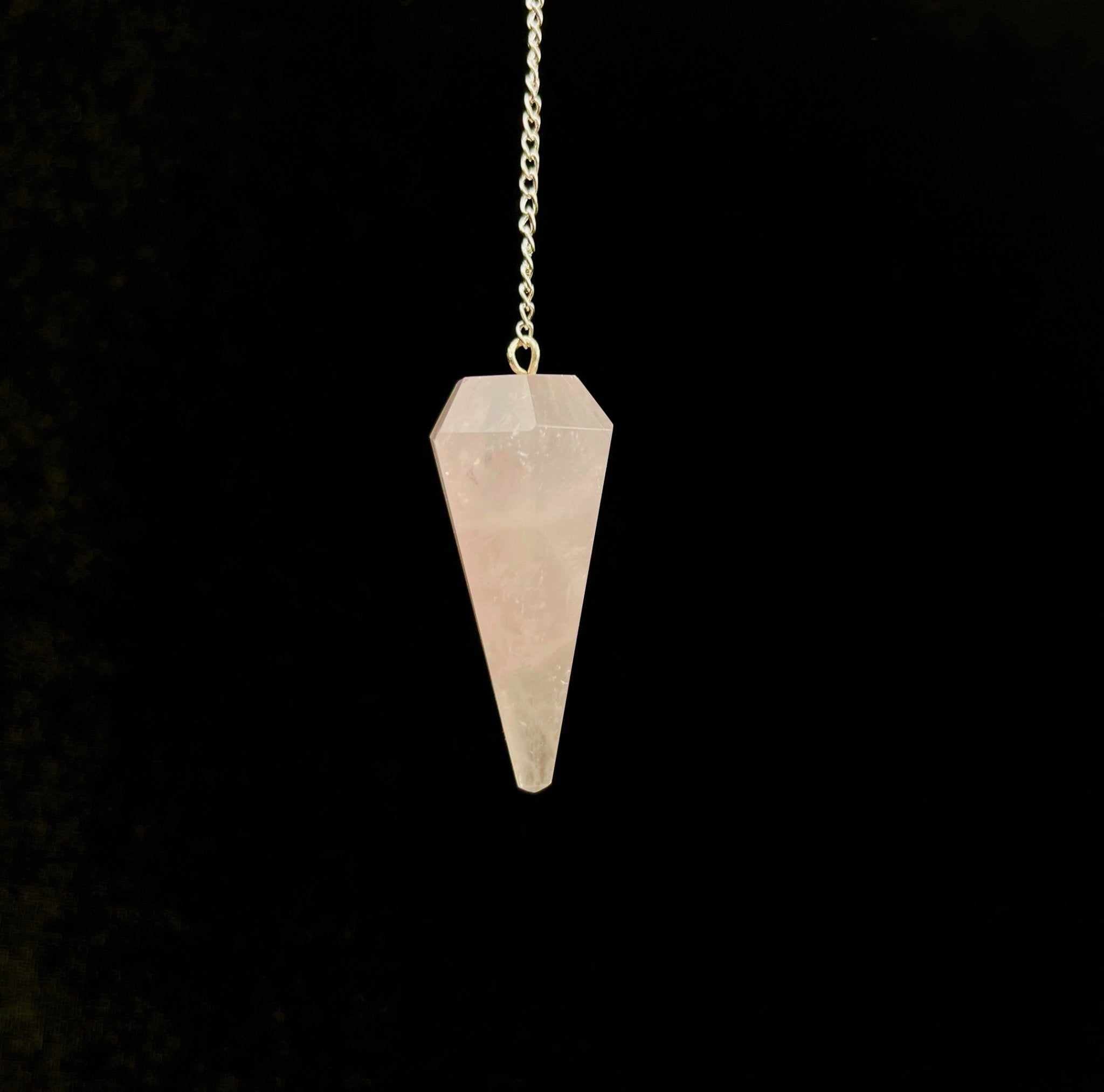 Rose Quartz Pendulum 6 sided point 1.5" - New Age Realms