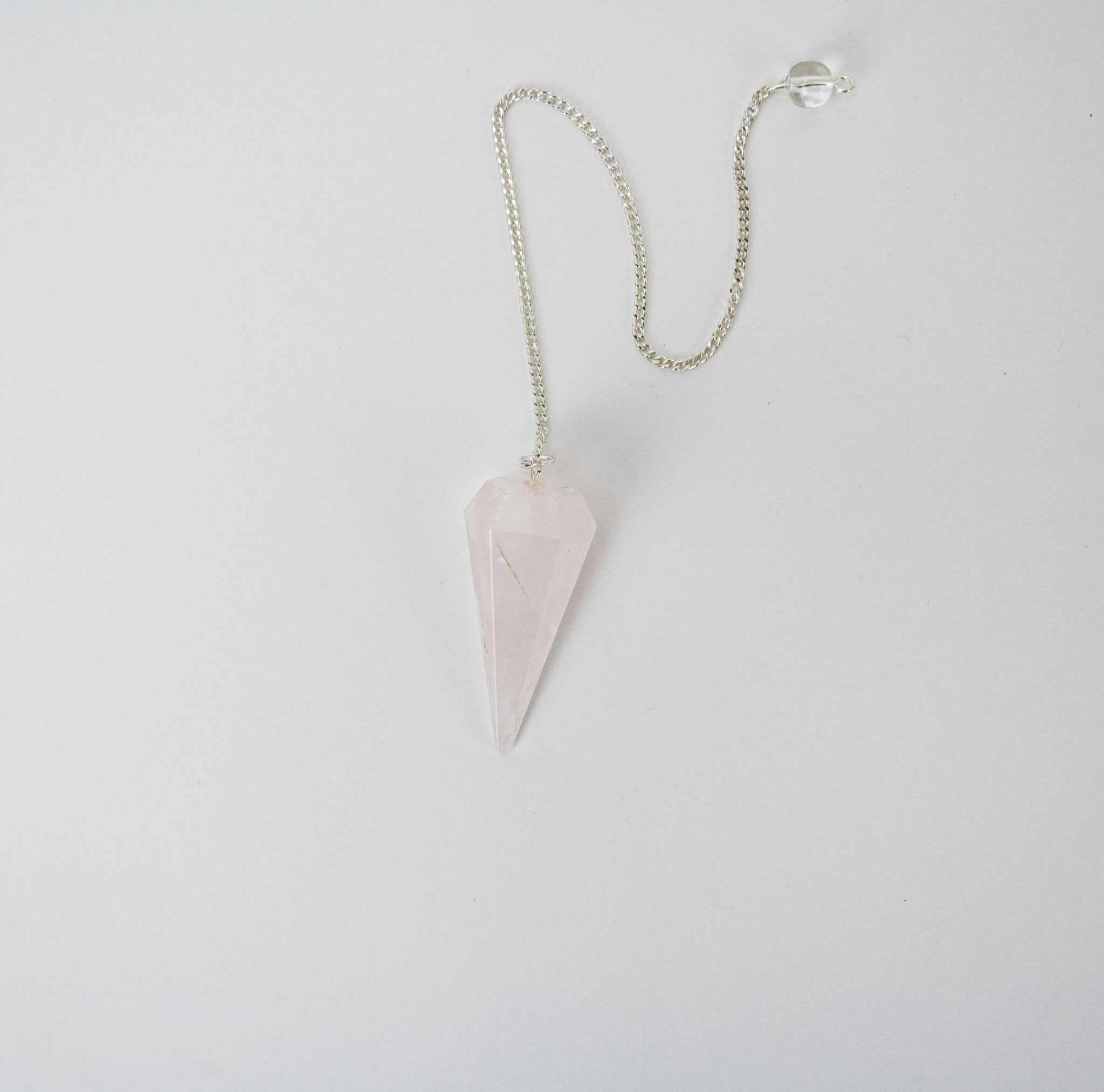 Rose Quartz Pendulum 6 sided point 1.5" - New Age Realms