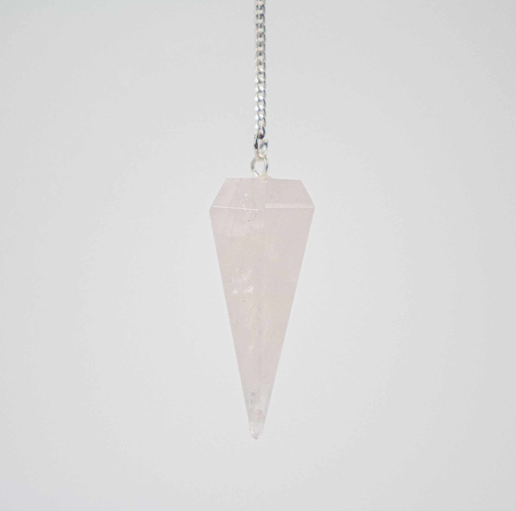 Rose Quartz Pendulum 6 sided point 1.5" - New Age Realms