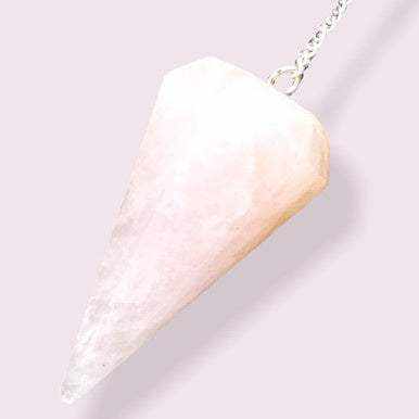 Rose Quartz Pendulum 6 sided point 1.5" - New Age Realms