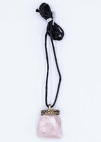 Rose Quartz Crystal Necklace - New Age Realms