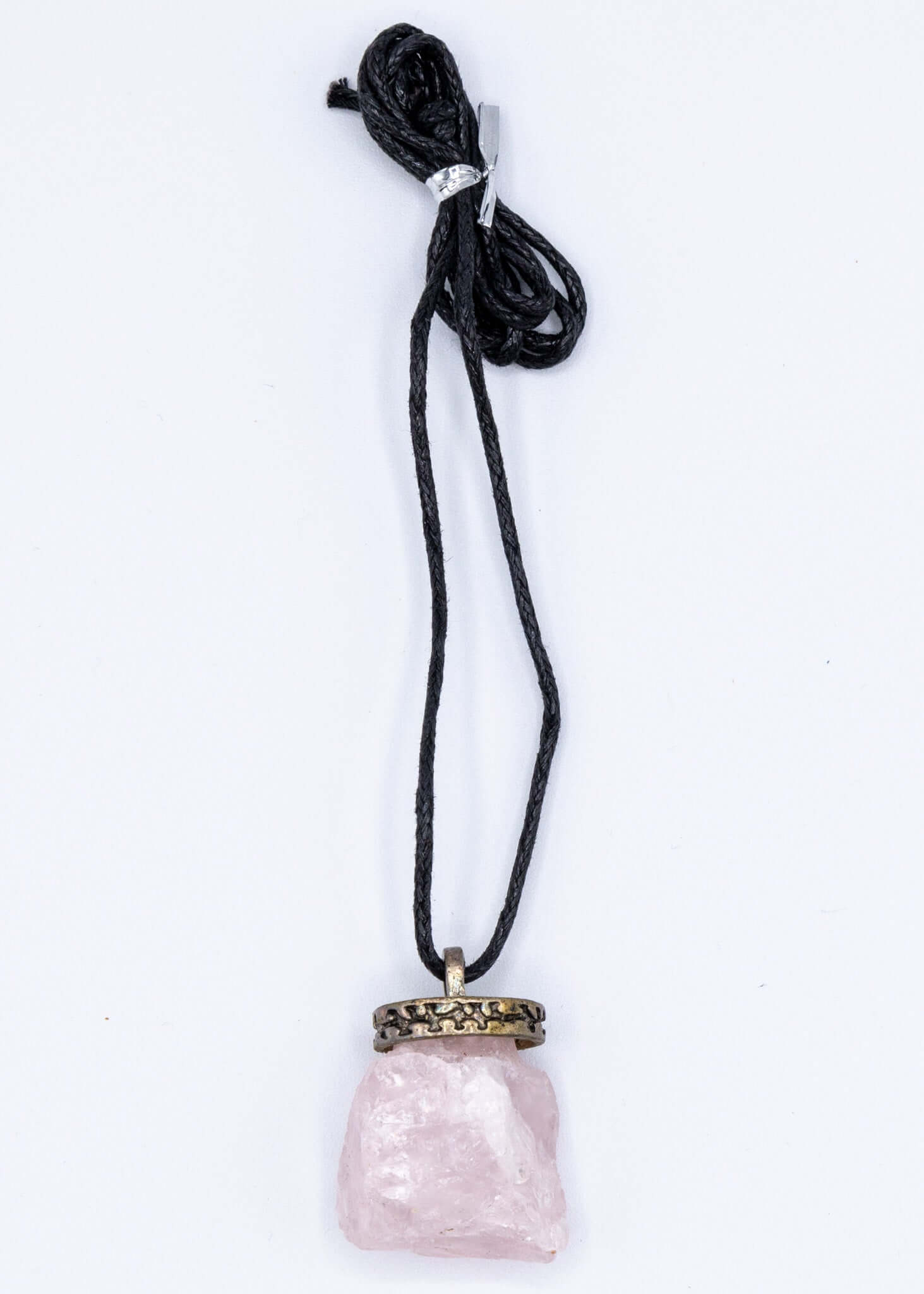 Rose Quartz Crystal Necklace - New Age Realms