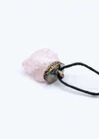 Rose Quartz Crystal Necklace - New Age Realms