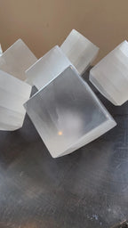 Selenite Standing Cube 5cm - New Age Realms