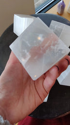 Selenite Standing Cube 5cm - New Age Realms