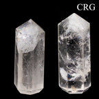 Quartz 6-Sided Mini Towers (50 mm) (Set of 2) Mini Faceted Polished Standing Crystals - New Age Realms