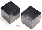 Shungite Cube (1 Piece) Size 4 cm Polished Crystal Gemstone Shape Decor - New Age Realms