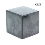 Shungite Cube (1 Piece) Size 4 cm Polished Crystal Gemstone Shape Decor - New Age Realms