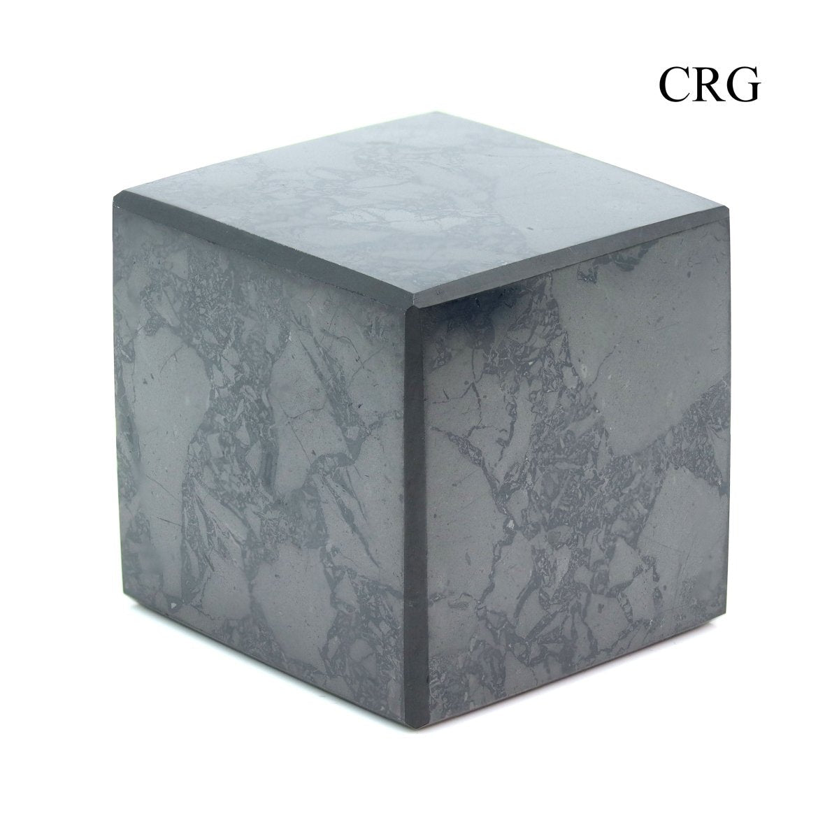 Shungite Cube (1 Piece) Size 4 cm Polished Crystal Gemstone Shape Decor - New Age Realms