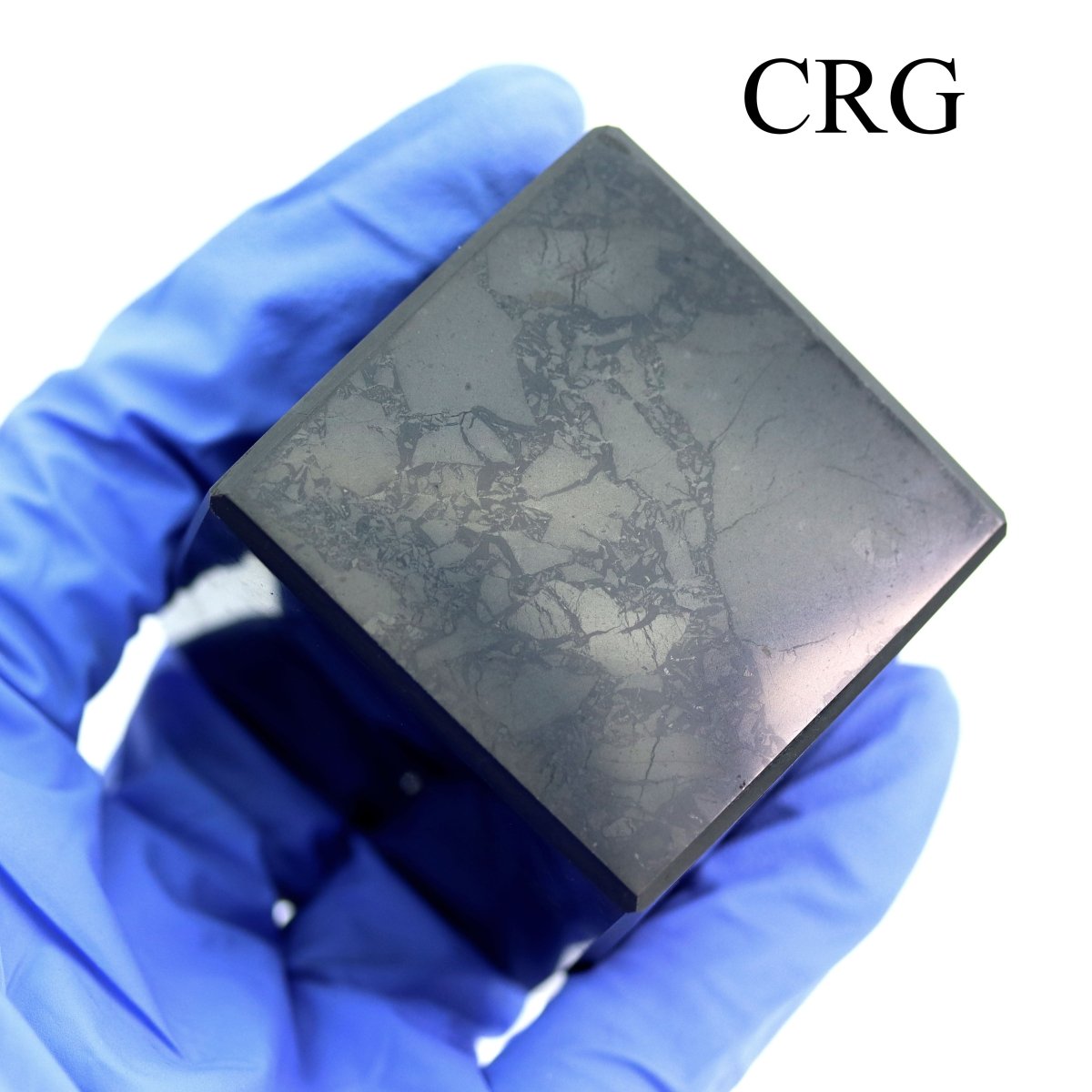Shungite Cube (1 Piece) Size 4 cm Polished Crystal Gemstone Shape Decor - New Age Realms
