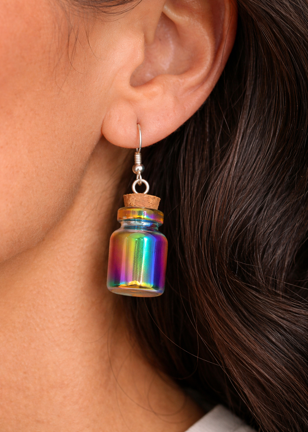 Iridescent Potion Bottle Earrings - New Age Realms