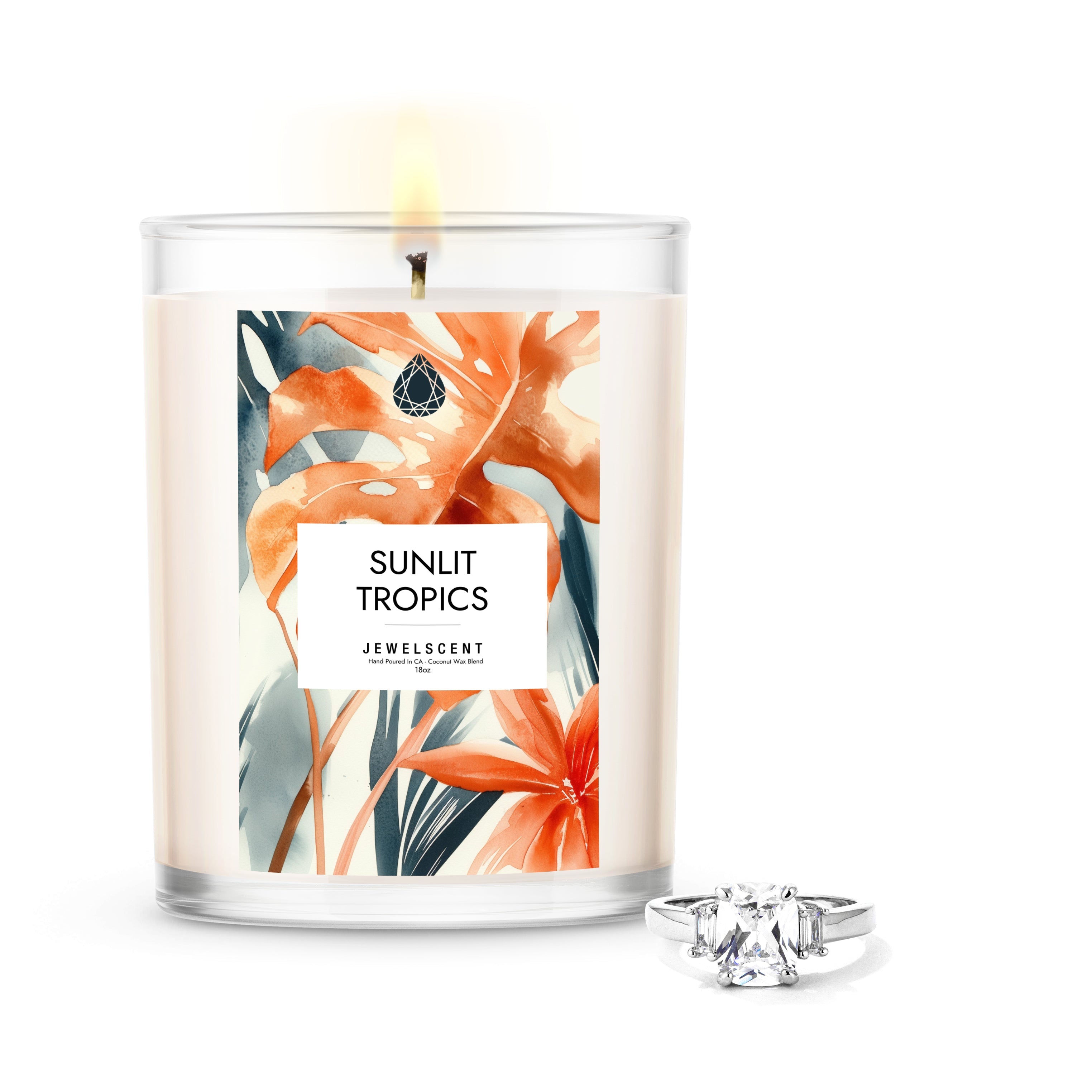Sunlit Tropics 18oz Mystery Jewelry Candle - New Age Realms