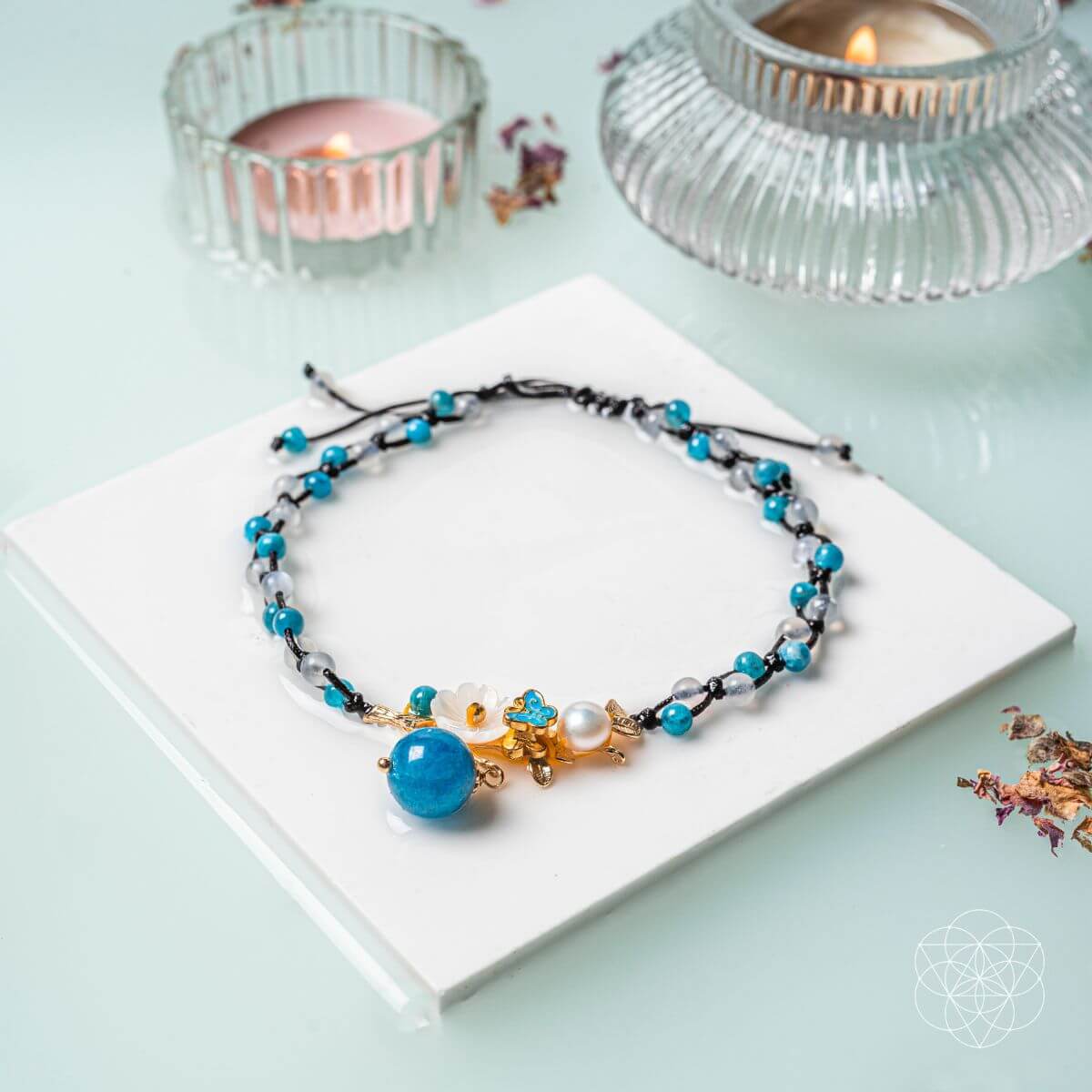 Triple Crystal Anklet of Positivity - New Age Realms