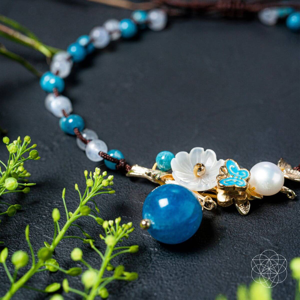 Triple Crystal Anklet of Positivity - New Age Realms