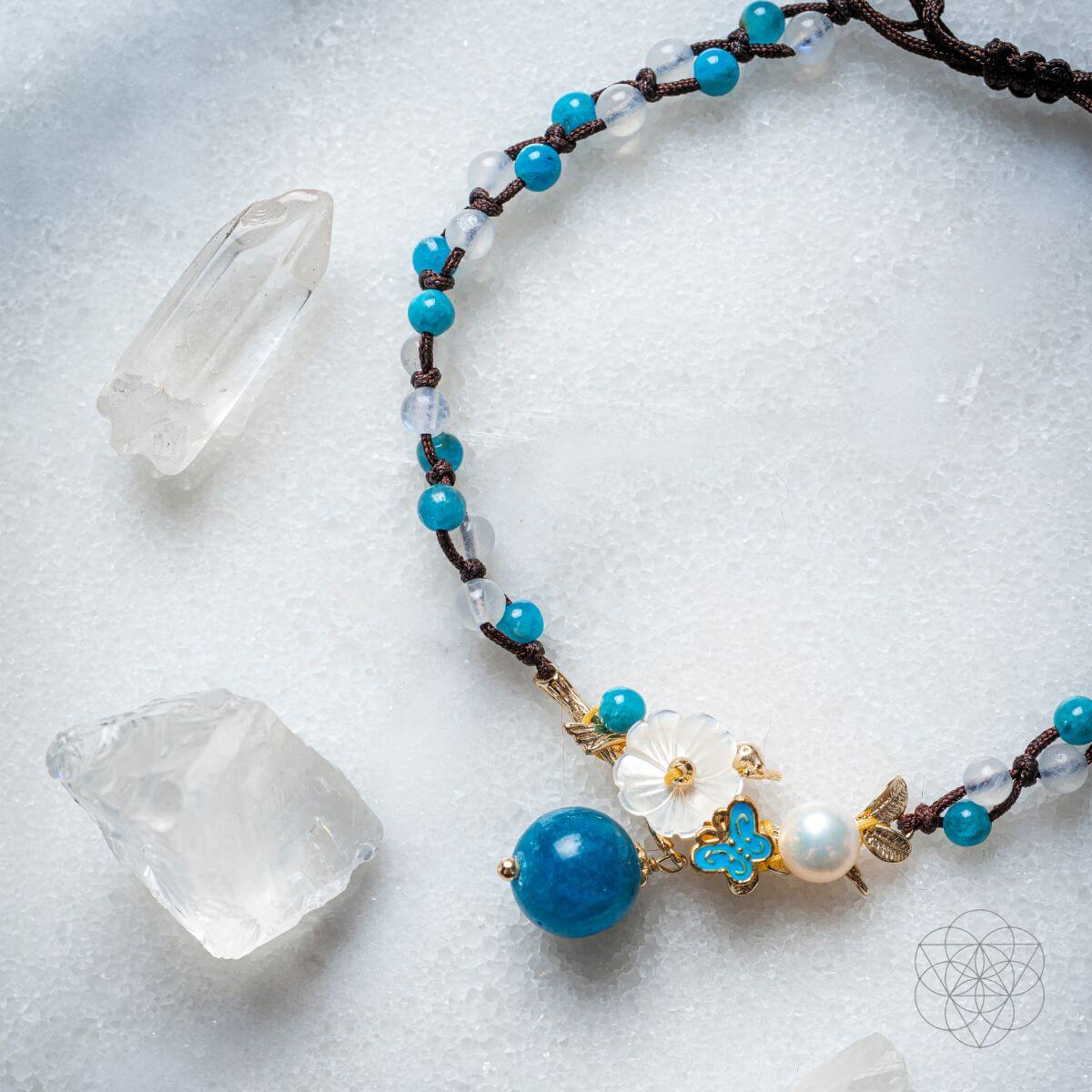 Triple Crystal Anklet of Positivity - New Age Realms